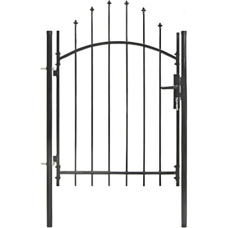 Portail de jardin Acier 1 x 1,5 m Noir