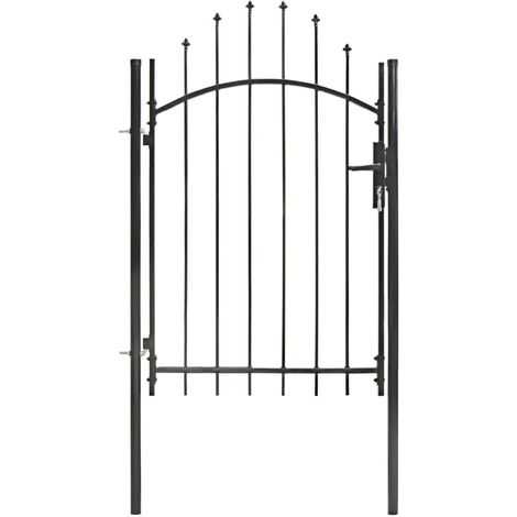 Portail de jardin Acier 1 x 2 m Noir