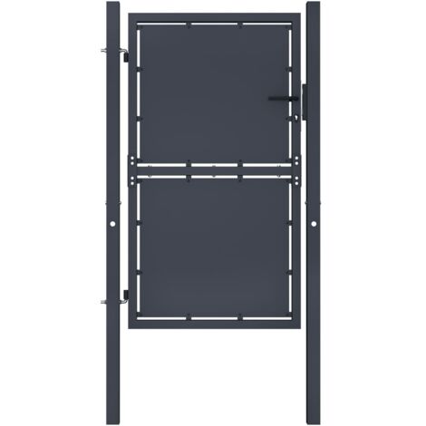 Portail de jardin Acier 100 x 125 cm Anthracite