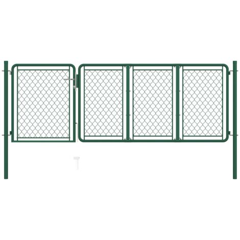 Portail de jardin Acier 100x350 cm Vert