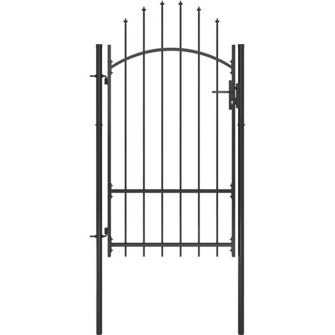Portail de jardin Acier 1x2,2 m Noir