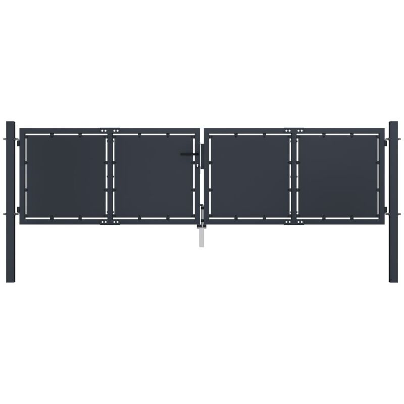 Vidaxl - Portail de jardin Acier 300 x 100 cm Anthracite