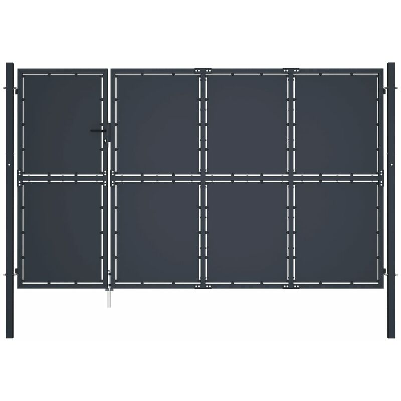 Vidaxl - Portail de jardin Acier 350 x 150 cm Anthracite