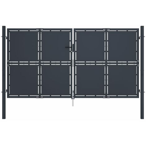 Portail de jardin Acier 300x150 cm Anthracite