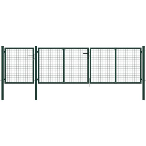 Portail de jardin Acier 400x75 Vert 2
