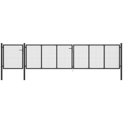 Portail de jardin Acier 500 x 75 cm Anthracite