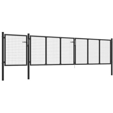 Portail de jardin Acier 500 x 75 cm Anthracite