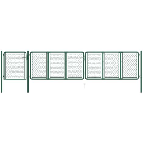 Portail de jardin Acier 200x495 cm Vert