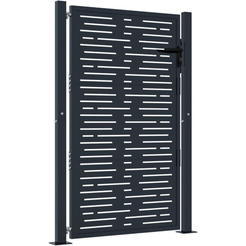 Vidaxl - Portail de jardin anthracite 105x155 cm conception de carré