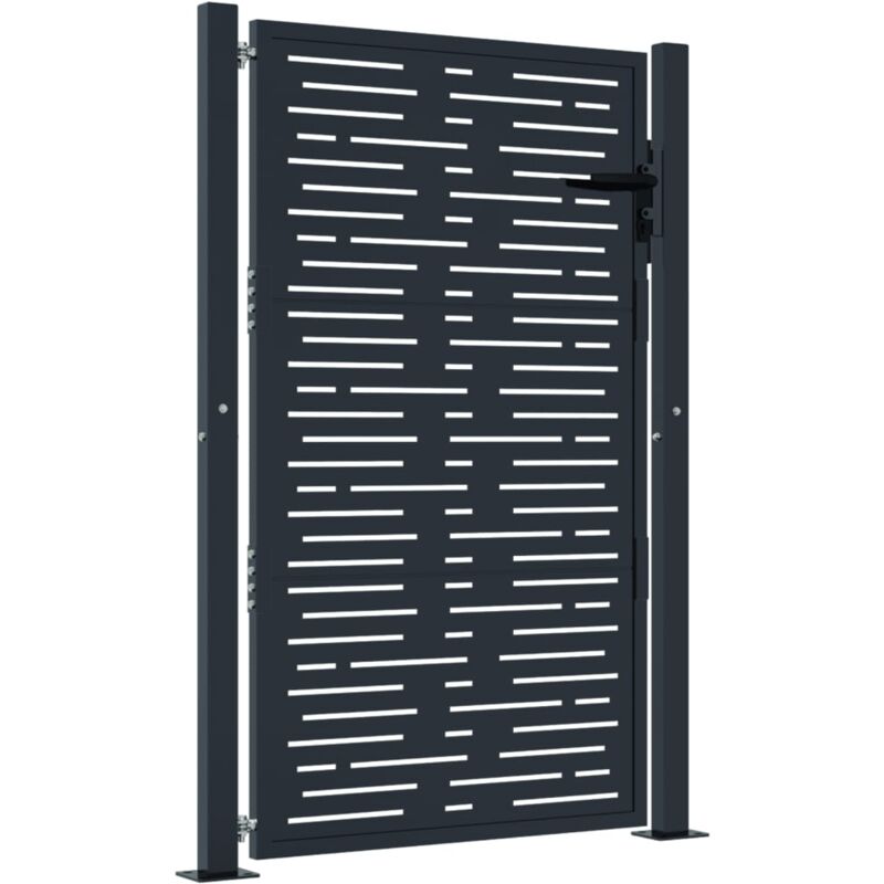 Vidaxl - Portail de jardin anthracite 105x130 cm conception de carré