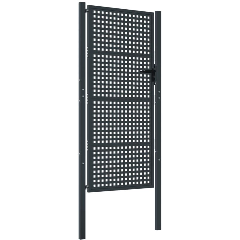 Vidaxl - Portail de jardin anthracite 105x225 cm acier