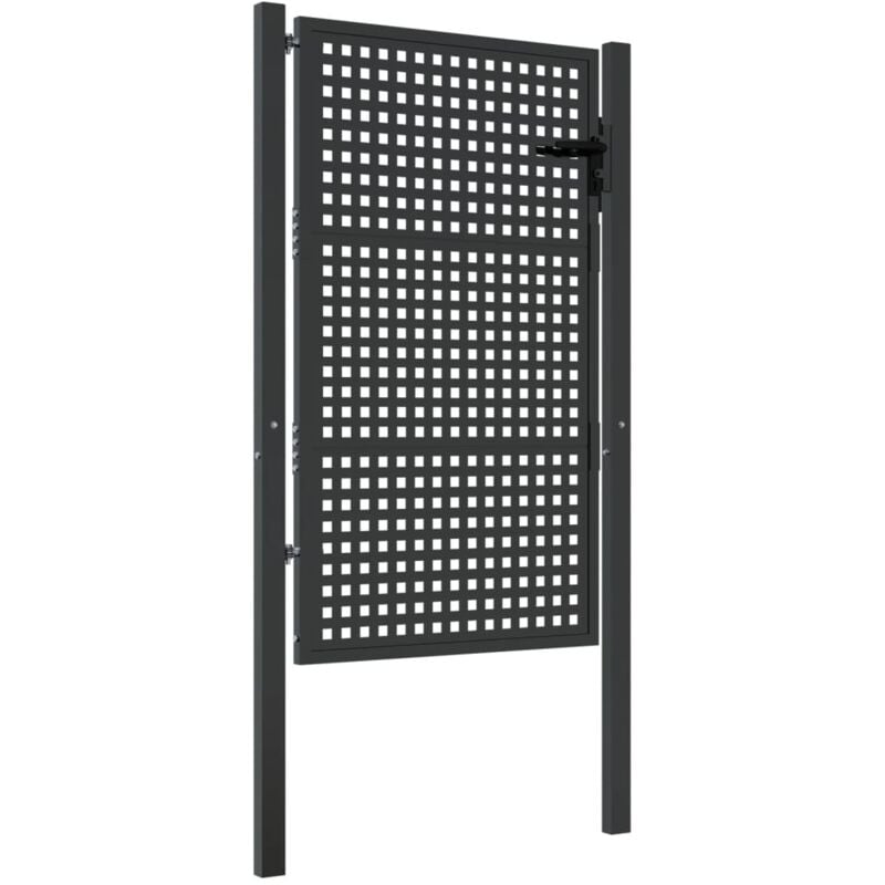 Portail de jardin anthracite 105x175 cm acier