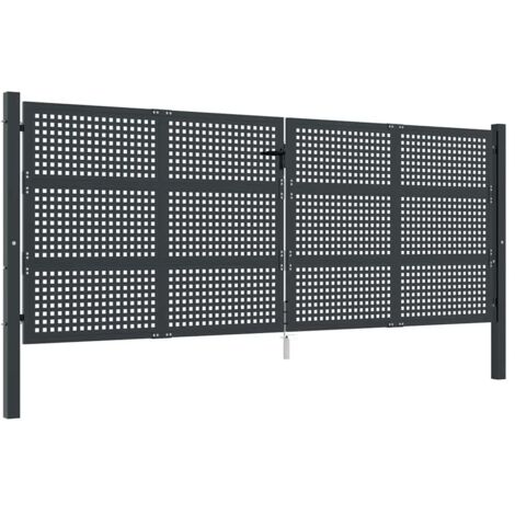 Portail de jardin Anthracite 400x150 cm Acier