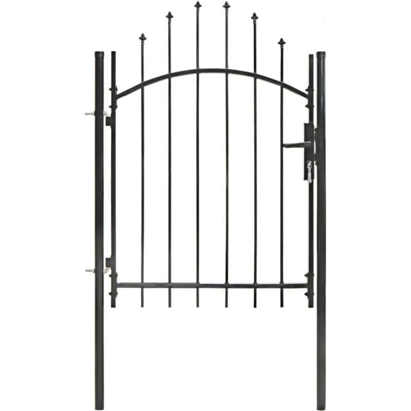 Portail de jardin Acier 1 x 1,75 m Noir
