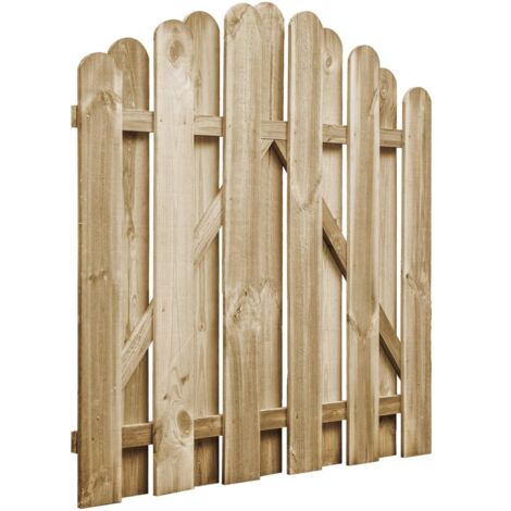 Portail de jardin Bois de pin imprégné 100x100 cm