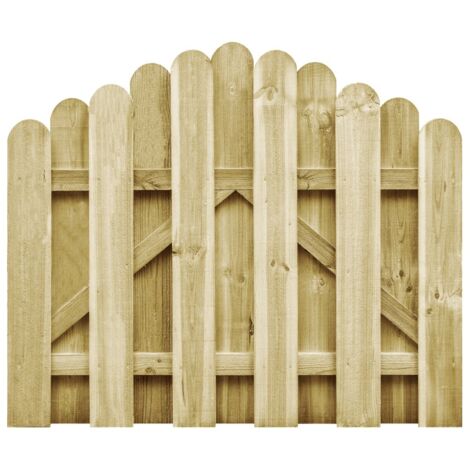 Portail de jardin bois de pin imprégné 100x75 cm vidaXL
