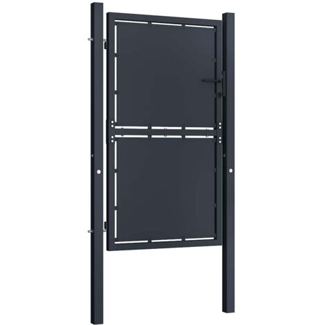 Portail de jardin en acier 100 x 175 cm anthracite