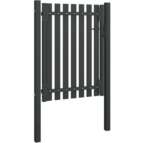 Portail de jardin en acier 100x125 cm anthracite