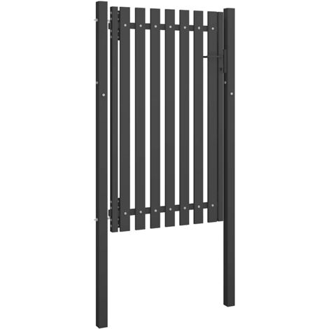 Portail de jardin en acier 100x150 cm anthracite