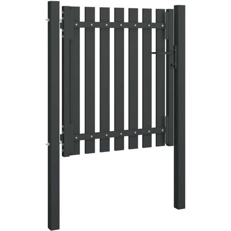 Portail de jardin en acier 100x75 cm anthracite