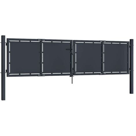 Portail de jardin en acier 300x100 cm anthracite