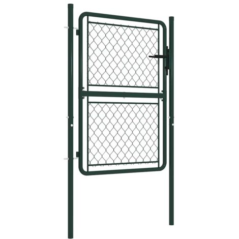 Portail de jardin en acier vert 100 x 150 cm