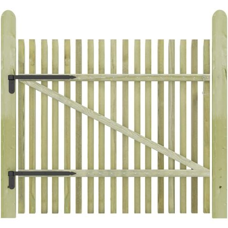 Portail de jardin en piquets Bois de pin imprégné 100x100 cm