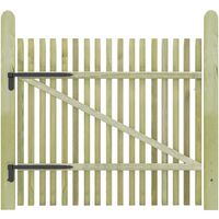 Portail de jardin en piquets Bois de pin imprégné FSC 100x100cm