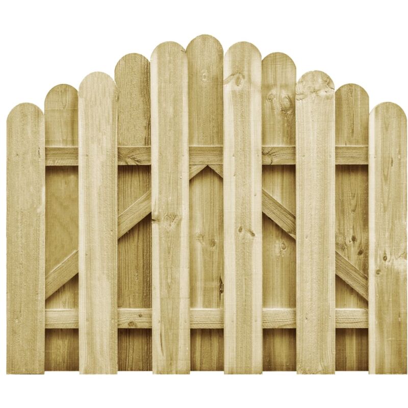 Portail de jardin Portail de clôture Bois de pin imprégné 100x75 cm 30845