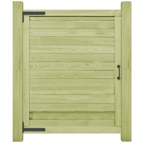 Portail de jardin Portillon de Clôture  Bois de pin imprégné 125 x 100 cm