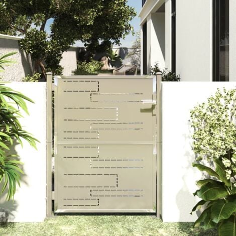 Portail de jardin | Portillon Grillage Portail de Clôture 100x125 cm Acier inoxydable 61707