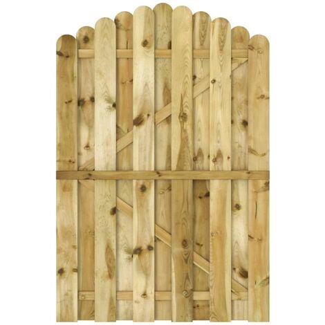 Portail de jardin | Portillon Grillage Portail de Clôture Bois de pin imprégné 100x150 cm 57836