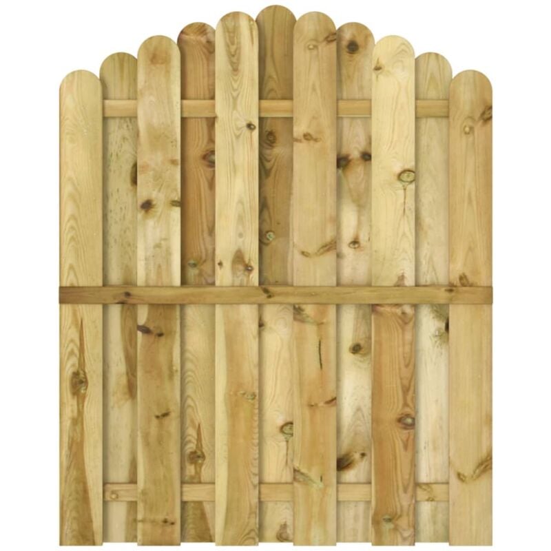 Portail de jardin Portillon Grillage Portail de Clôture Bois de pin imprégné 100x125 cm 33041