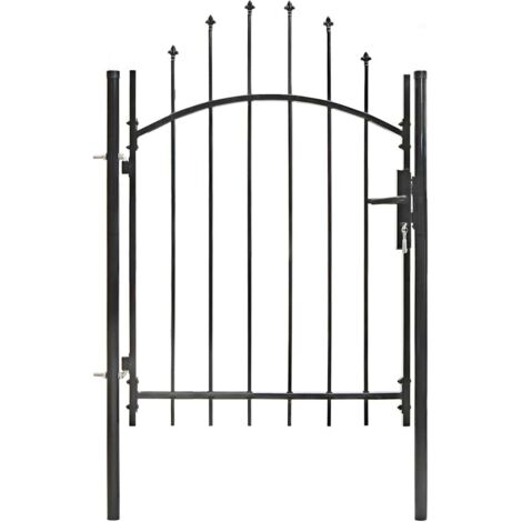 Portail de jardin Woerden acier 1x1 m noir