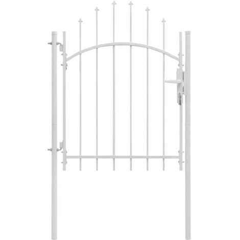 Portail de jardin Woerden acier 1x1,5 m blanc