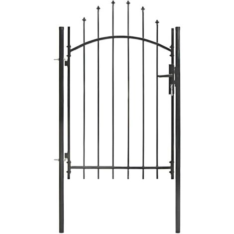 Portail de jardin Woerden acier 1x1,5 m noir