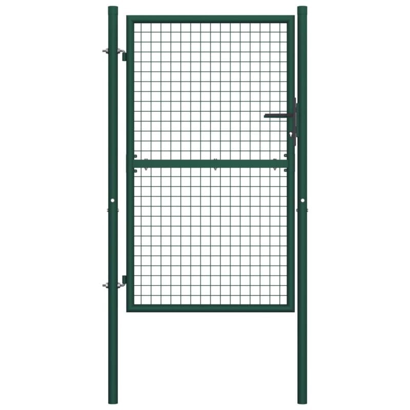 Design In - Portail de jardin,Portail de clôture acier 100x150 cm vert CFW41889