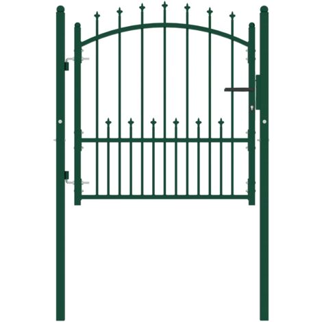 Portail de jardin,Portail de clôture avec pointes Acier 100x100 cm Vert CFW90501