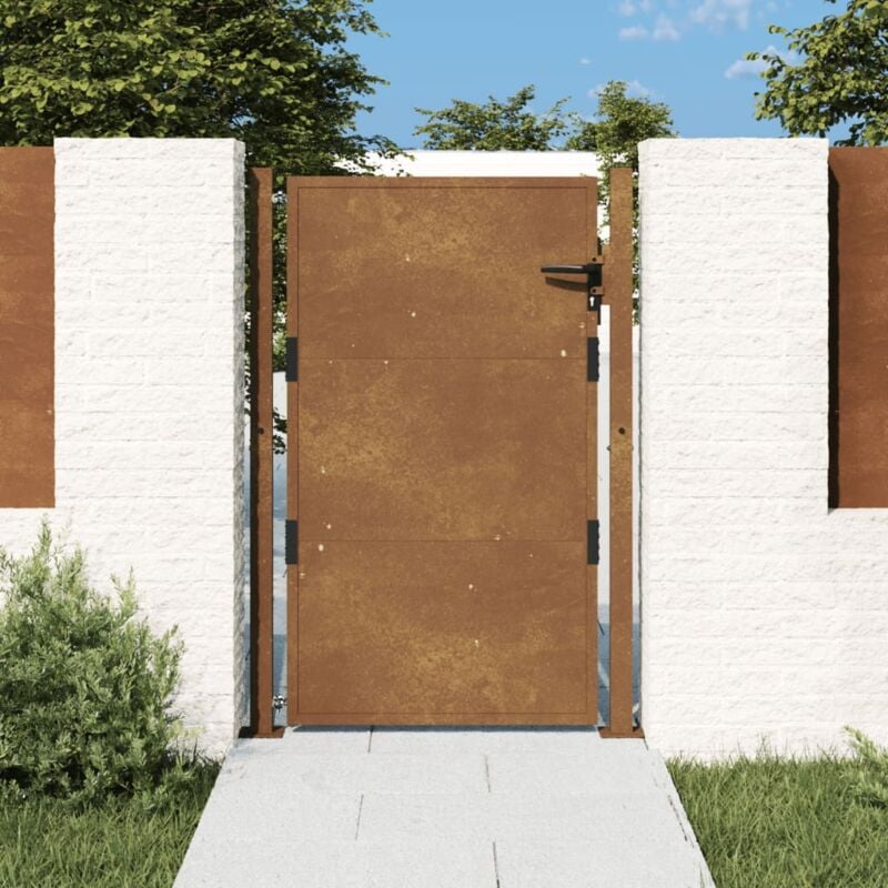 Portail de jardin,Portail de clôture,Portillons de jardin 105x130 cm acier corten CFW70855