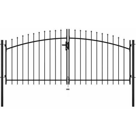 Portail double Woerden avec pointe en forme de lance 299,5 x 149,5 cm