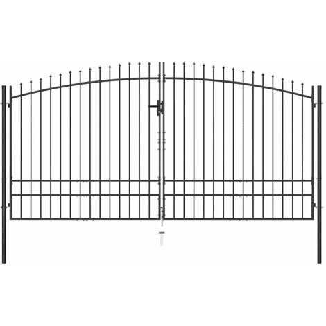 Portail double Woerden avec tête en pointe 400x249,5 cm