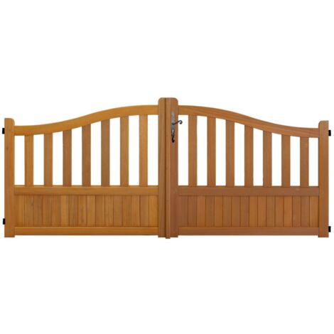Portail En Bois &39Ajouré&39 Largeur 3 M Hauteur 1,10/1,30 GD MENUISERIES - marron-11