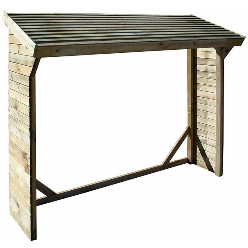 Gardeness - Portail en bois en bois imprégné dans la forêt Autoclave 217x80x180
