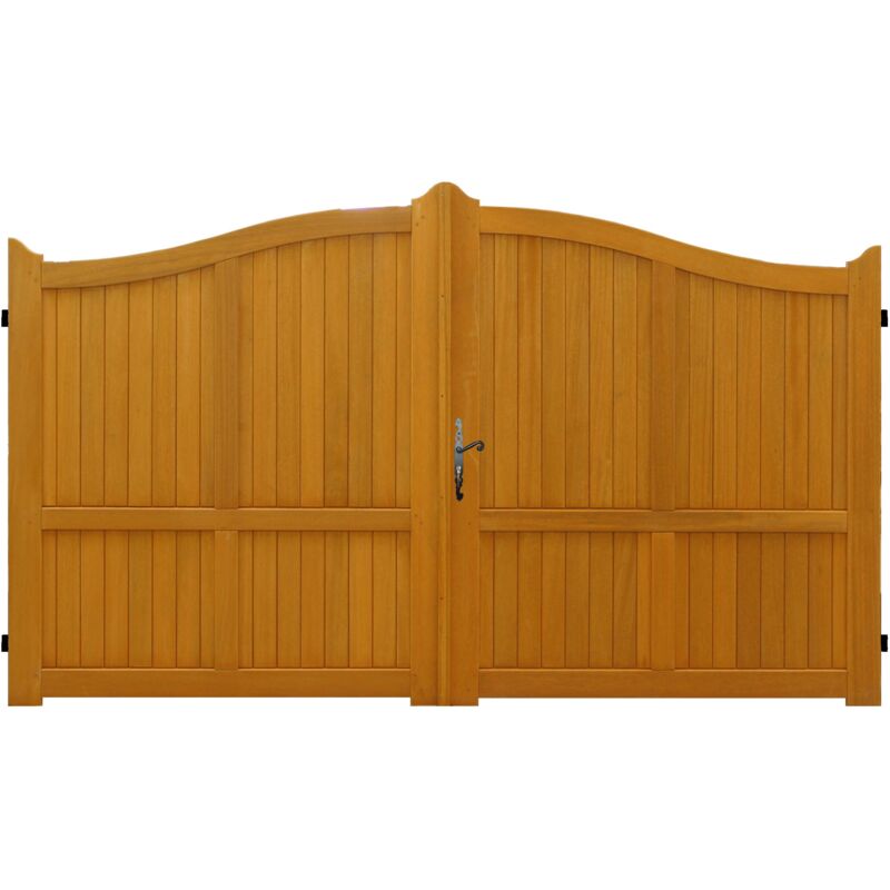 Gd Menuiseries - PORTAIL en bois 'plein' largeur 3 m hauteur 1,60/1,80
