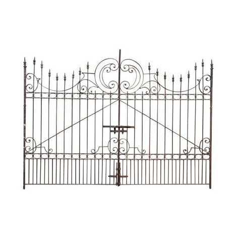 PORTAIL EN FER PORTE AJOURÉ PLEIN. L410xPR12xH298 CM. Fabriqué en Italie