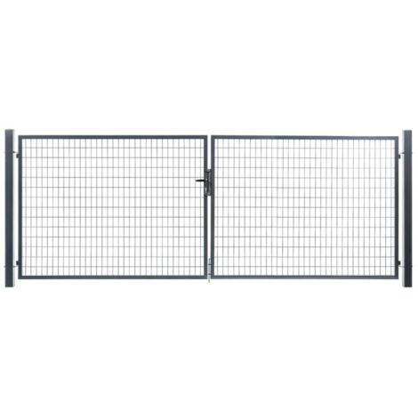 Portail grillagé Square passage 4m ht 1m70 gris anthracite