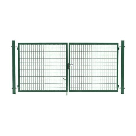 Portail Grillagé Vert JARDIMALIN - Largeur 2m - 1,50 mètre