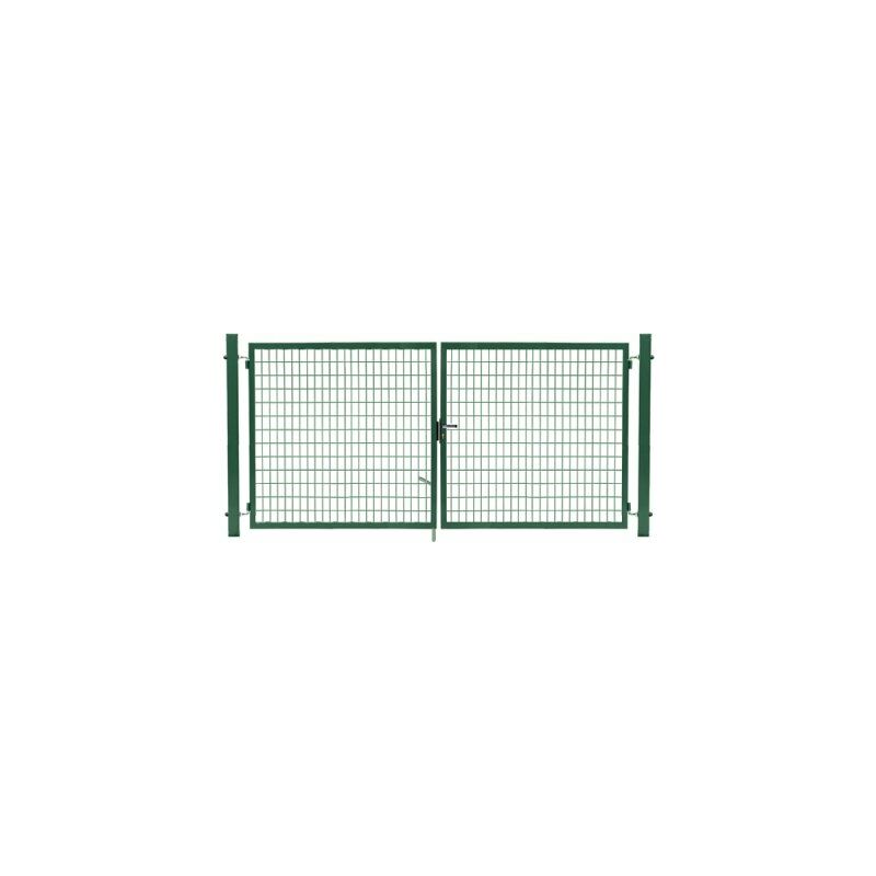 Portail Grillagé Vert jardimalin - Largeur 3m - 1 mètre - Vert (ral 6005)