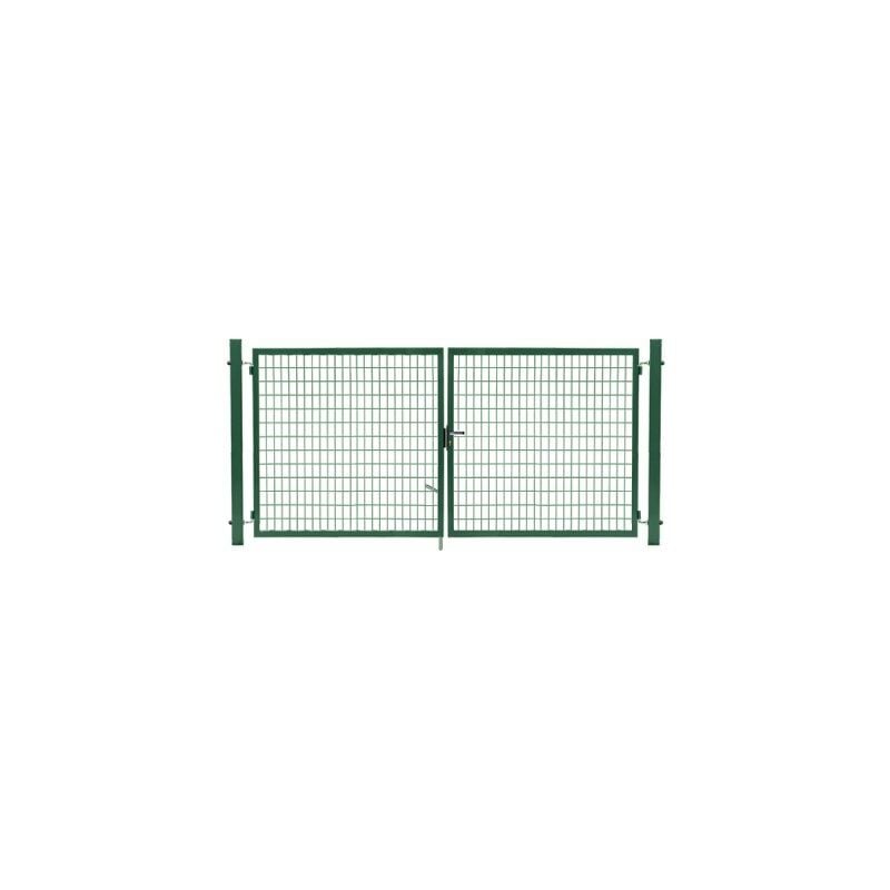 Portail Grillagé Vert jardimalin - Largeur 3m - 1,75 mètre - Vert (ral 6005)