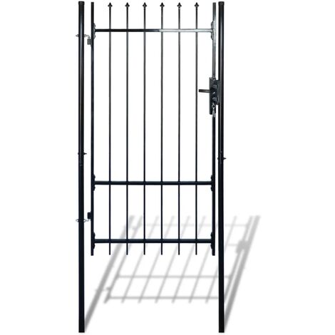 Portail porte simple avec haut lance